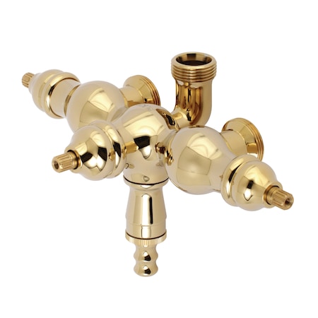 Aqua Vintage Down Spout Tub Faucet Body Only, Polished Brass AET400-2